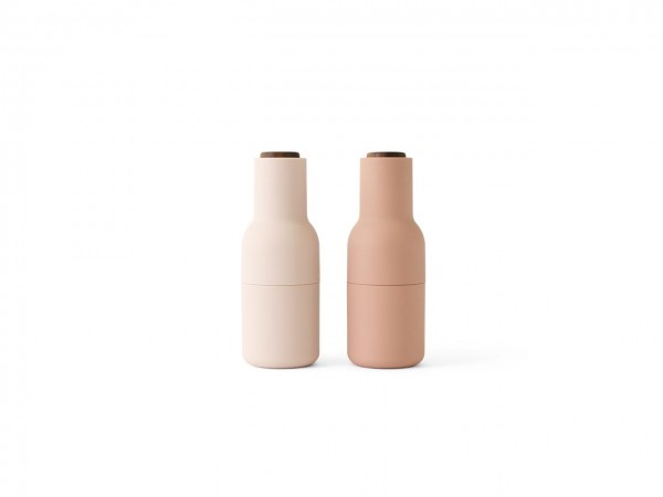 Bottle Grinder, Walnut Lid, Nudes, 2-Pack