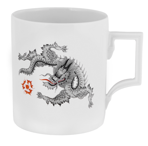 Henkelbecher, The MEISSEN Mug Collection , Ming-Drache, Schwarz, Form Berlin , V 0,25 L