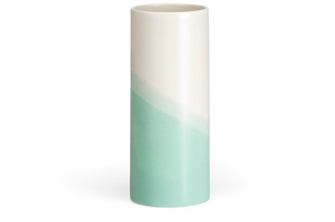 Herringbone Vase, glatt, mint