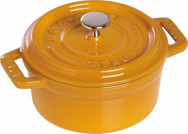 Staub La Cocotte Mini Cocotte 10 cm, rund, Senf, Gusseisen