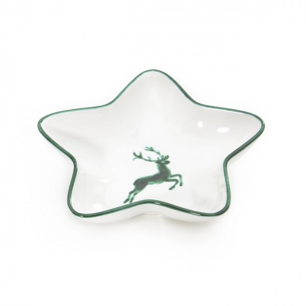 Grüner Hirsch, Sternschale Stella (L 22cm)