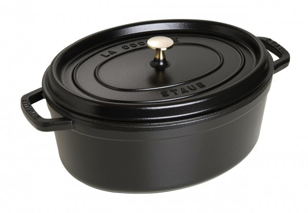 Staub La Cocotte Cocotte 33 Cm, Oval, Schwarz, Gusseisen