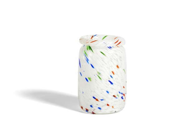 Splash Vase Roll Neck M, H22.2, white dot