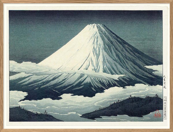 Mount Fuji, Rahmen Eiche, 50x70cm