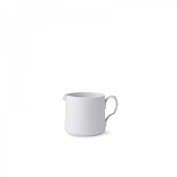 White Fluted Modern Jug 70Cl