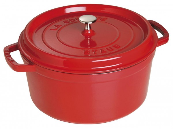 Staub La Cocotte Cocotte 28 Cm, Rund, Kirsch-Rot, Gusseisen