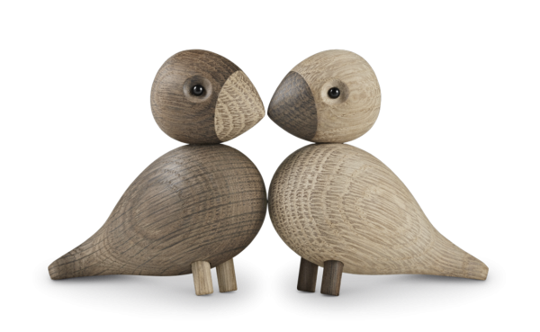 Unzertrennliche, 2 Stk., Natureiche/Räuchereiche