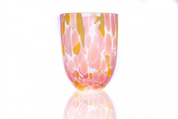 Big Confetti Tumbler, rosa+yellow