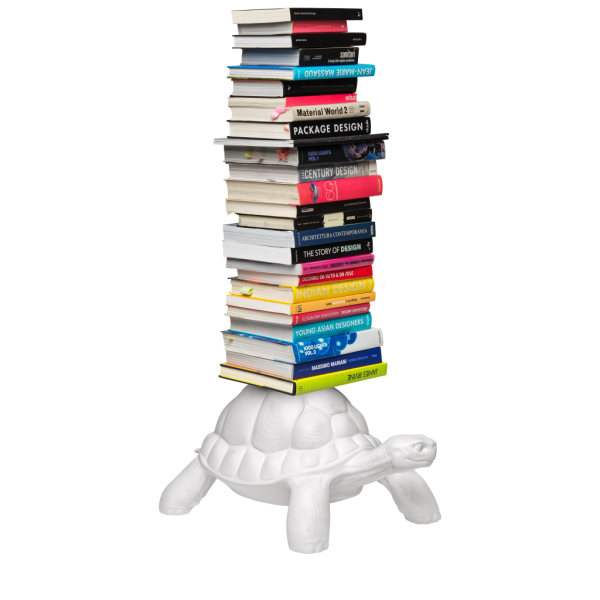 Turtle Carry Bookshelf White