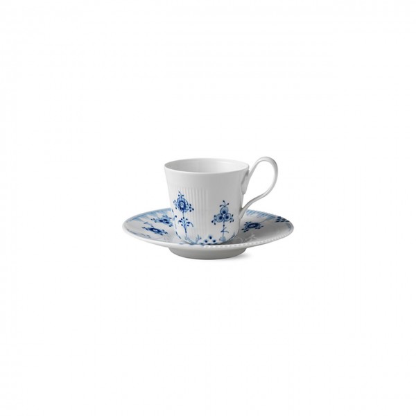Blue Elements high handle cup and saucer 25cl