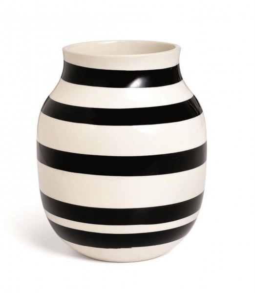 Omaggio Vase, H:20cm, schwarz