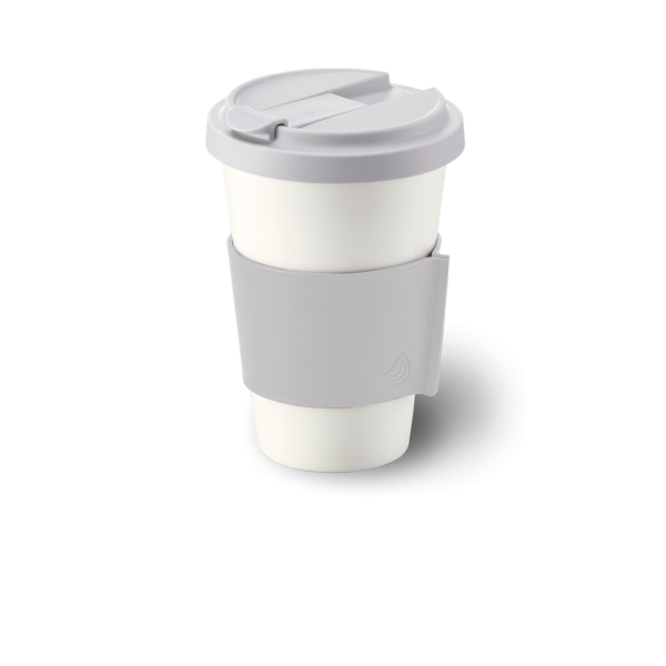 Becher Konisch Coffee-To-Go Lichtgrau