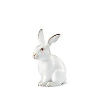 Figur HASE Hockend Schneehase Naturalistische Malerei