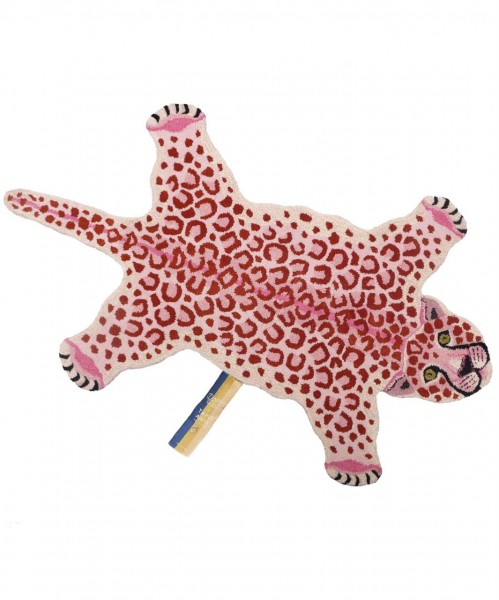 Pinky Leopard Rug, L, 150x91cm