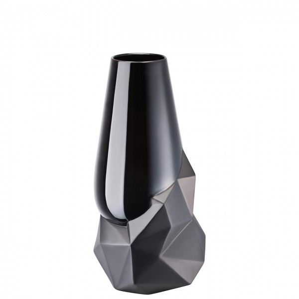 Vase 27 cm Geode Schwarz