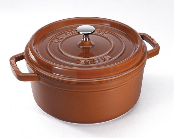 Staub La Cocotte Cocotte 28 Cm, Rund, Zimt, Gusseisen