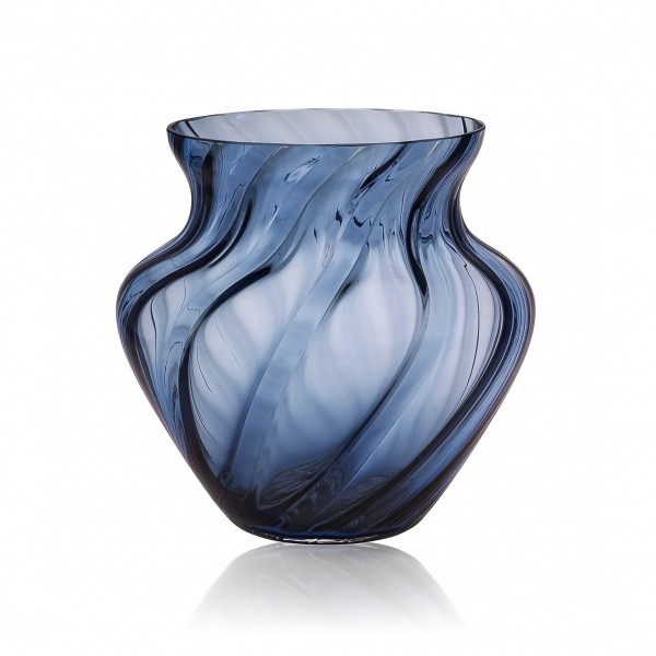 Dahlia Vase, blue smoke