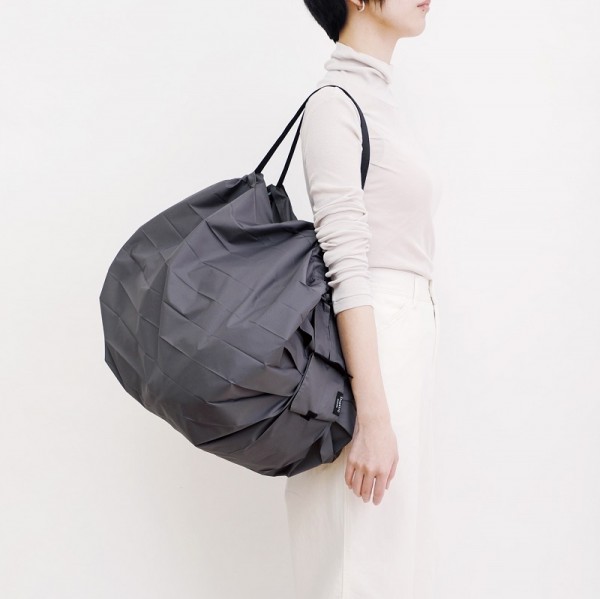 Foldable Shopping Bag, L, Charcoal (Sumi)