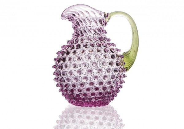 Paris Hobnail Jug 2L, lilla + olivegreen