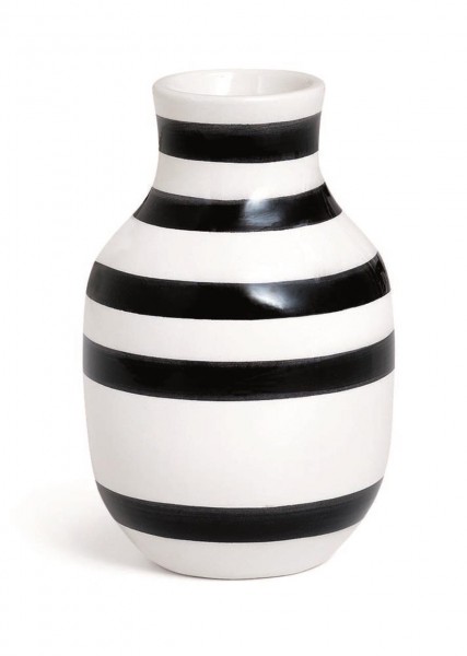 Omaggio Vase, H:12,5cm, schwarz