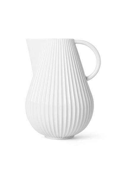 Tura Jug Vase, H 27,5cm, weiss