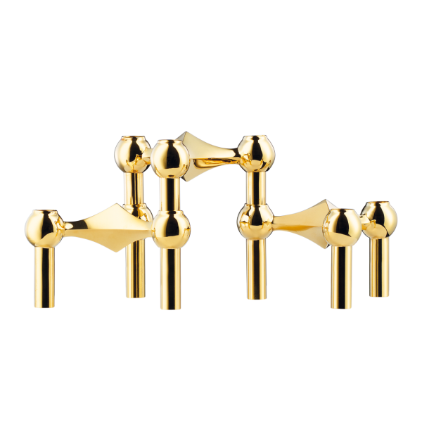 Nagel Candle Holder, brass, 3er Set