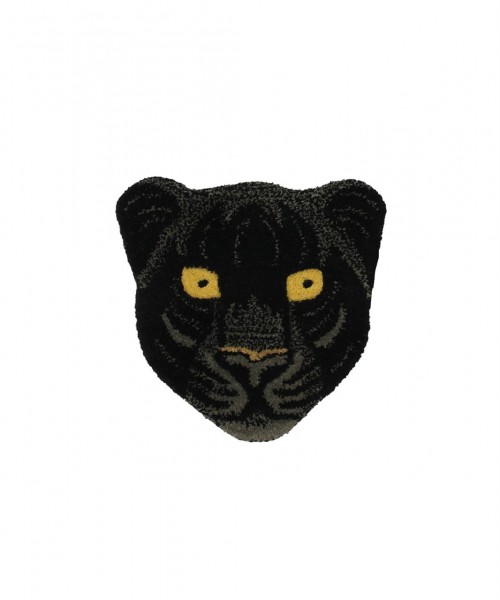 Fiery Black Panther Head, 34x33cm