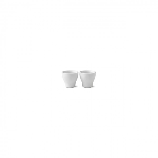 White Fluted Eggcup 2pc