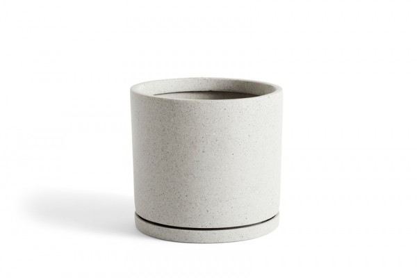 Plant Pot with Saucer XXL, grey