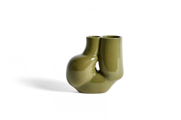 W&S Chubby Vase, olive green