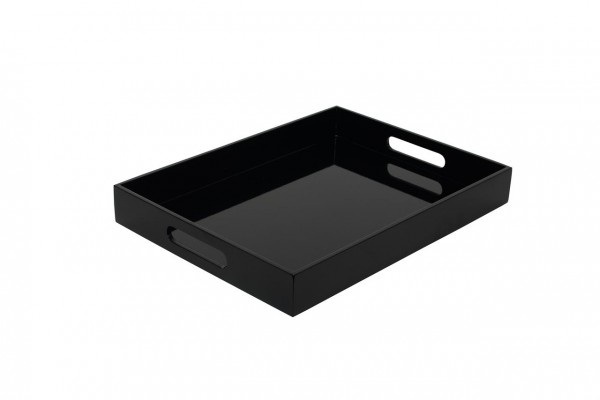 Lacquer-Tablett, 40x30cm, schwarz