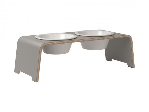 dogBar Classic M, grau, Porzellan