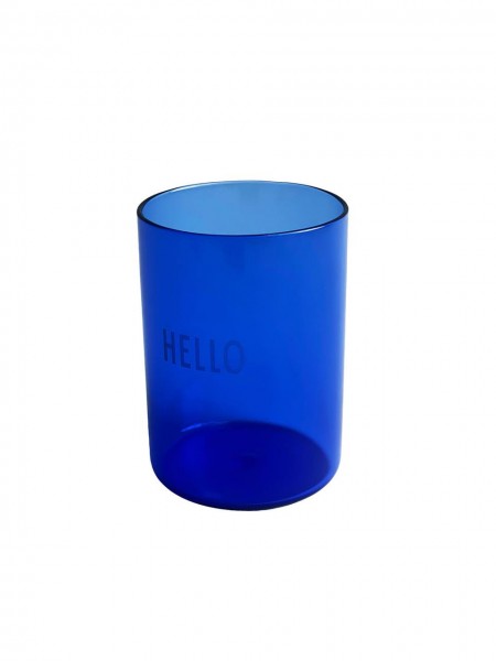 Favourite Drinking Glass, HELLO, blue