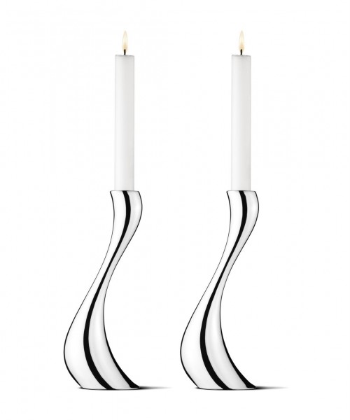 COBRA CANDLEHOLDER STAINLESS STEEL MIRROR LARGE 2 PCS