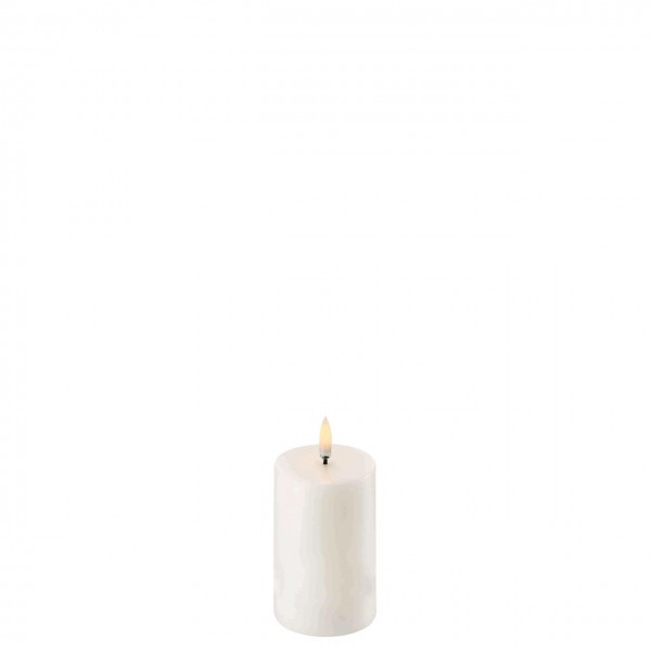 LED Pillar Candle, 5x7,5cm, nordic white