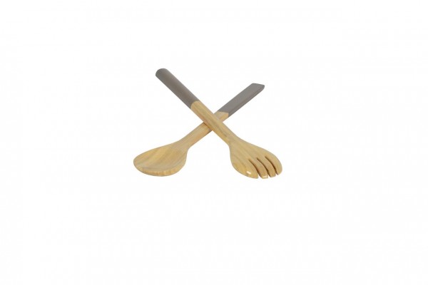 Bambus-Salatbesteck, 37,5cm, naturgrau