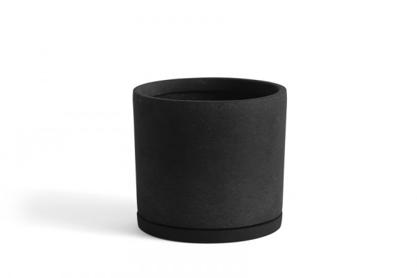 Plant Pot with Saucer XXL, black