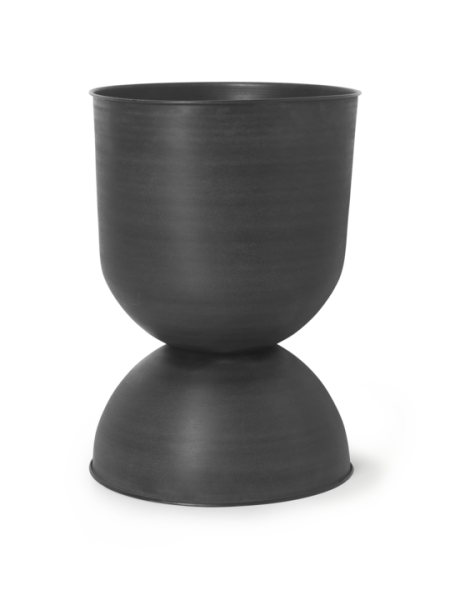 Hourglass Pot, large, black