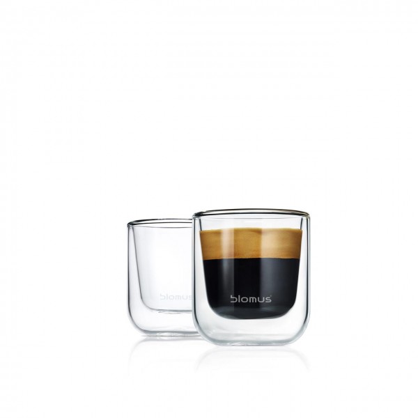 Set 2 Espresso-Gläser -NERO- 80 Ml