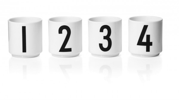 Mini Cups, 4-Set, white
