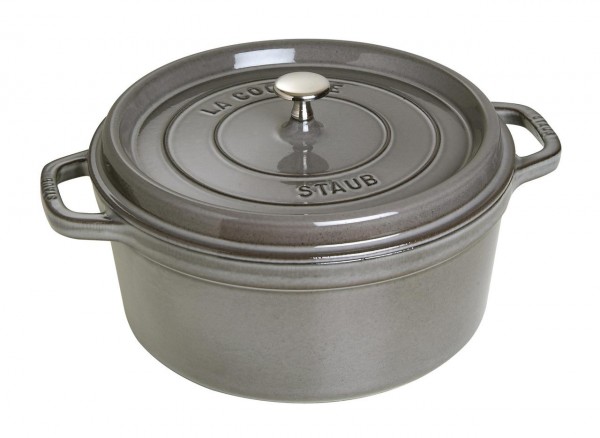 Staub La Cocotte Cocotte 28 Cm, Rund, Graphit-Grau, Gusseisen