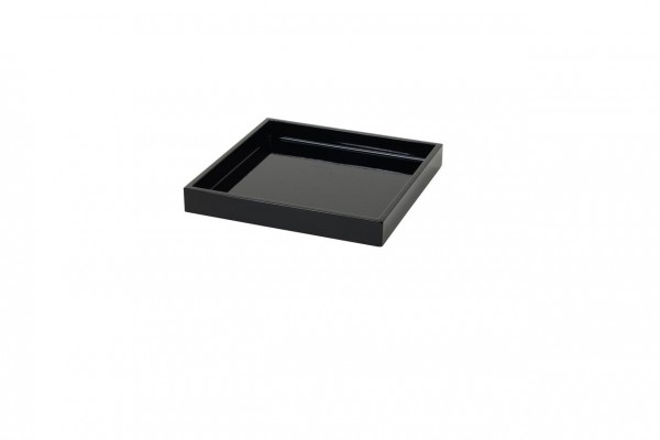 Lacquer-Tablett, 20x20cm, schwarz