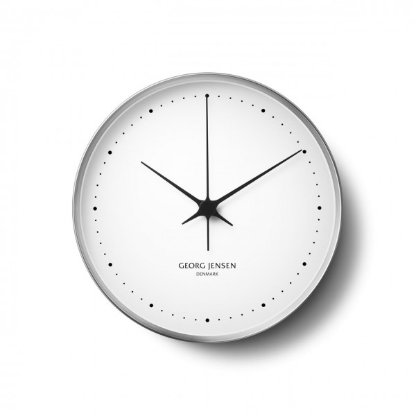 HENNING KOPPEL WALL CLOCK STEEL&WHITE SS, ABS 30 CM
