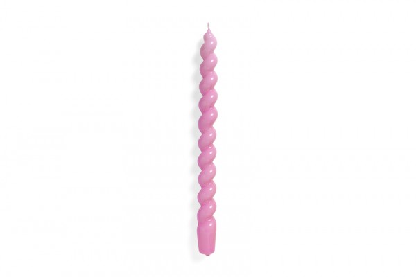Candle Spiral Long, 29cm, dark pink