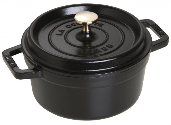 Staub La Cocotte Cocotte 20 Cm, Rund, Schwarz, Gusseisen