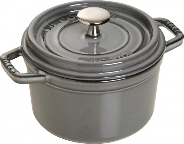 Staub La Cocotte Cocotte 16 Cm, Rund, Graphit-Grau, Gusseisen