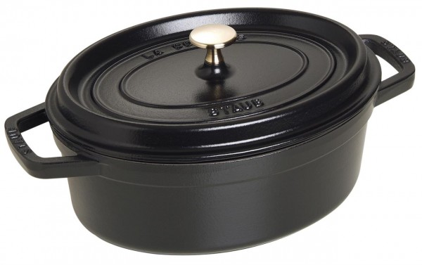 Staub La Cocotte Cocotte 27 Cm, Oval, Schwarz, Gusseisen