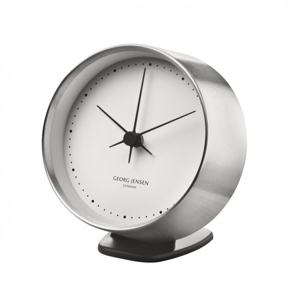 HENNING KOPPEL CLOCK STEEL&WHITE SS, ABS 10CM