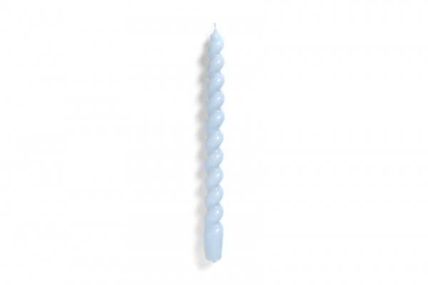 Candle Spiral Long, 29cm, light blue