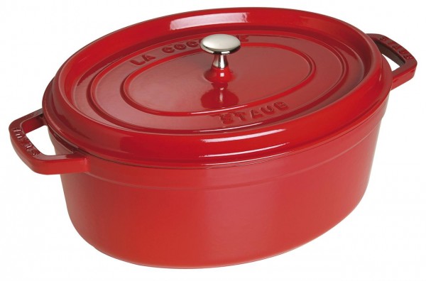 Staub La Cocotte Cocotte 33 Cm, Oval, Kirsch-Rot, Gusseisen